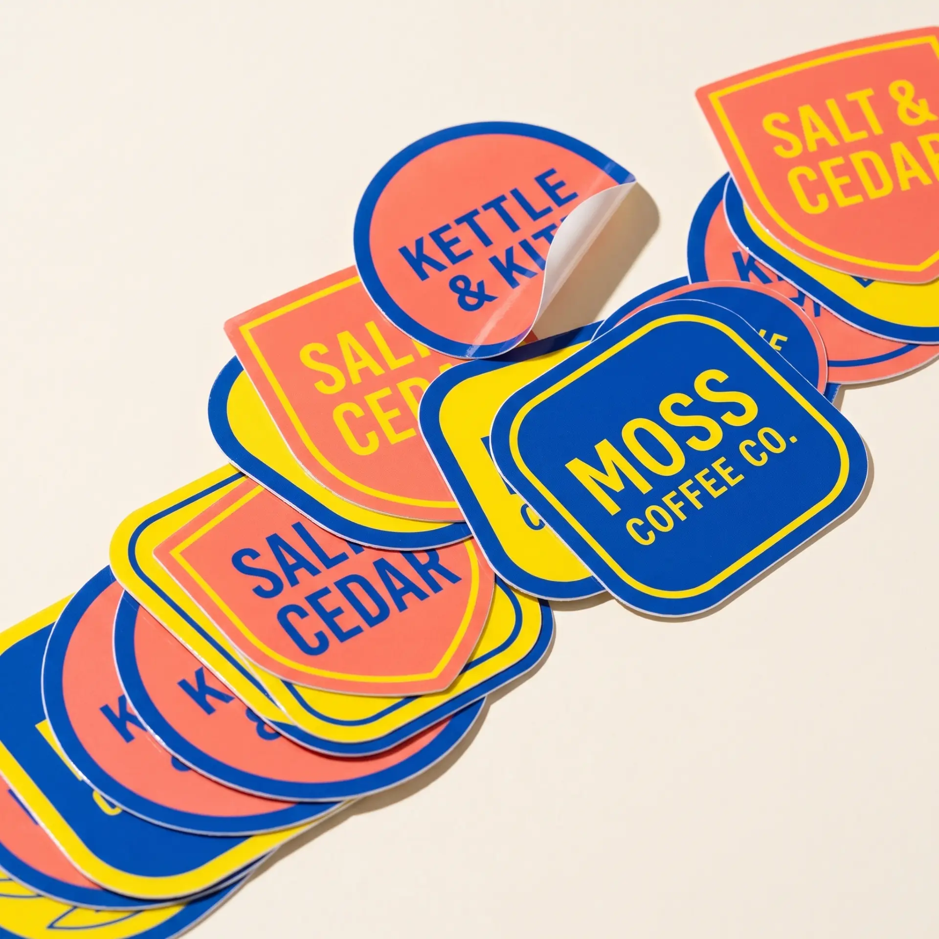 Colourful Kiss-Cut brand stickers