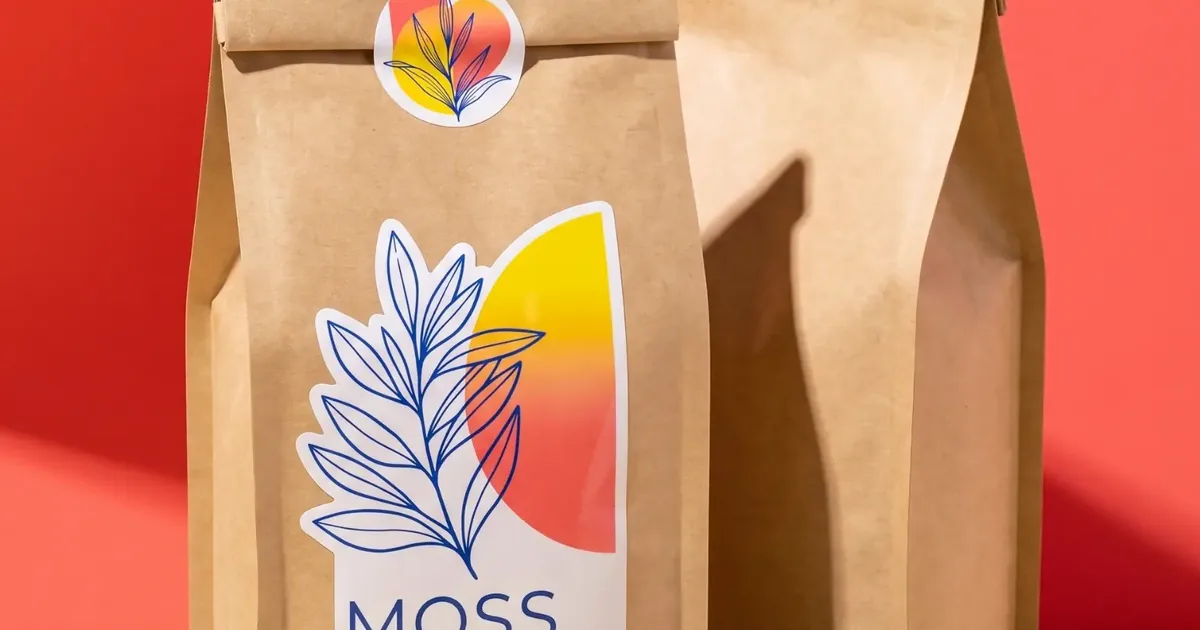 Custom labels on coffee packaging prepared for international brands