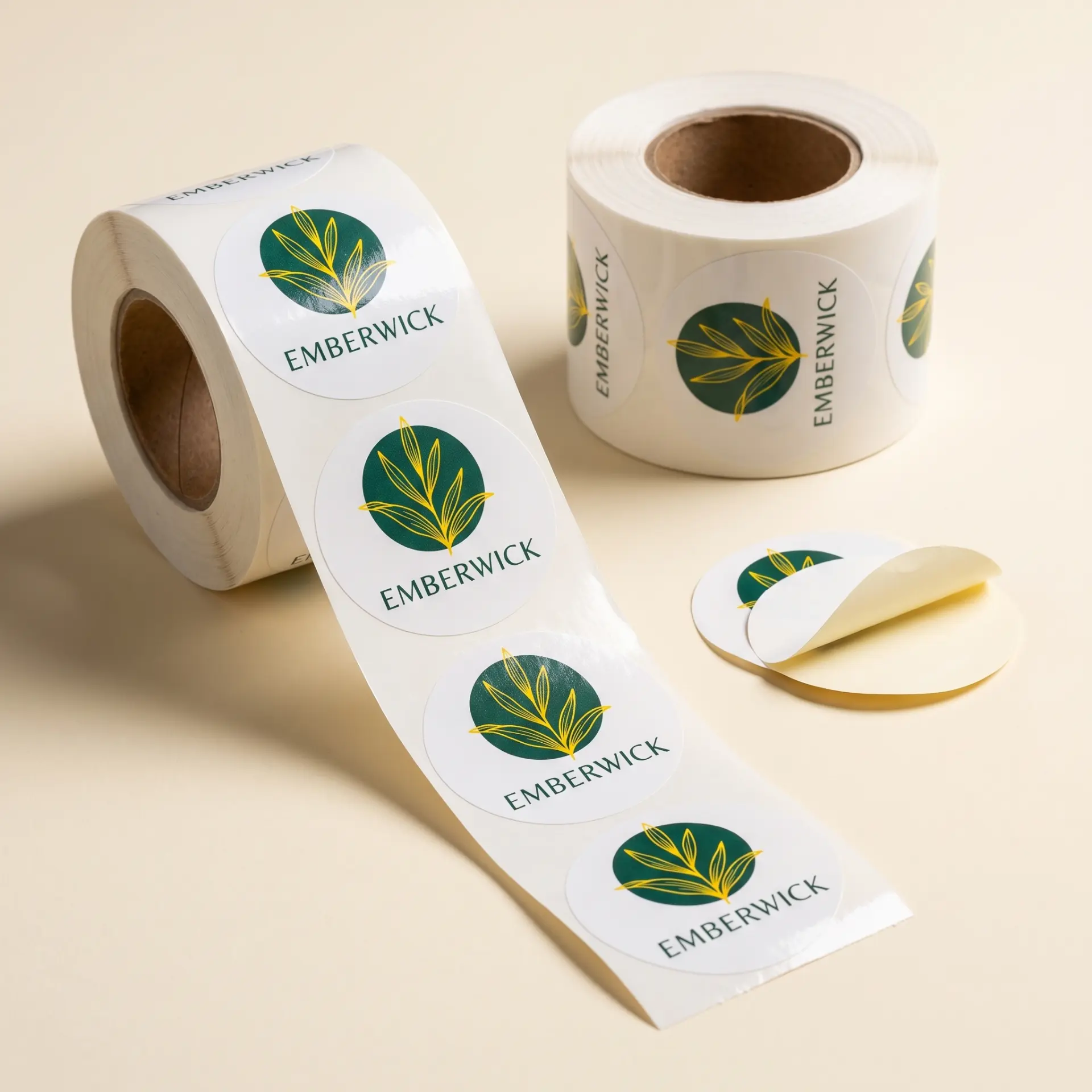 Custom product labels supplied on rolls
