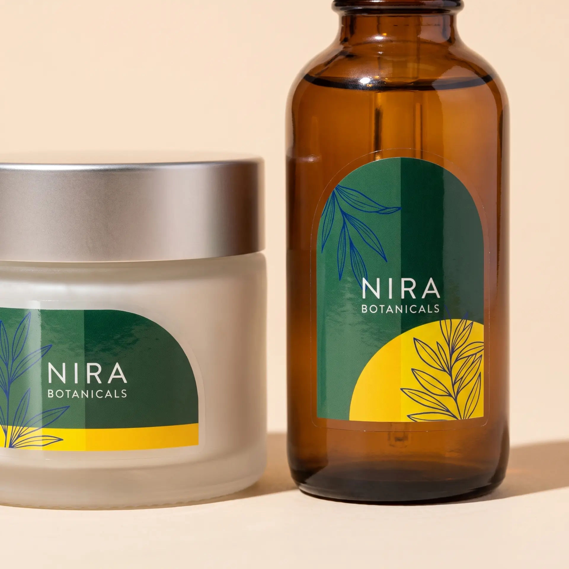 Premium cosmetic jar and bottle labels