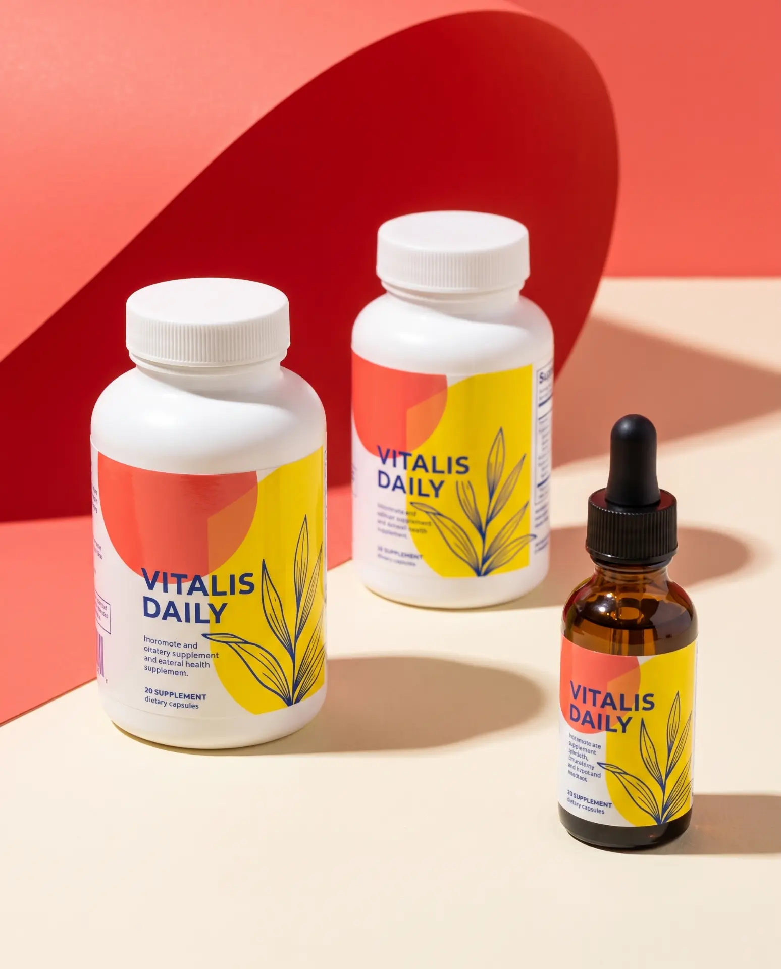 Custom labels for supplement bottles