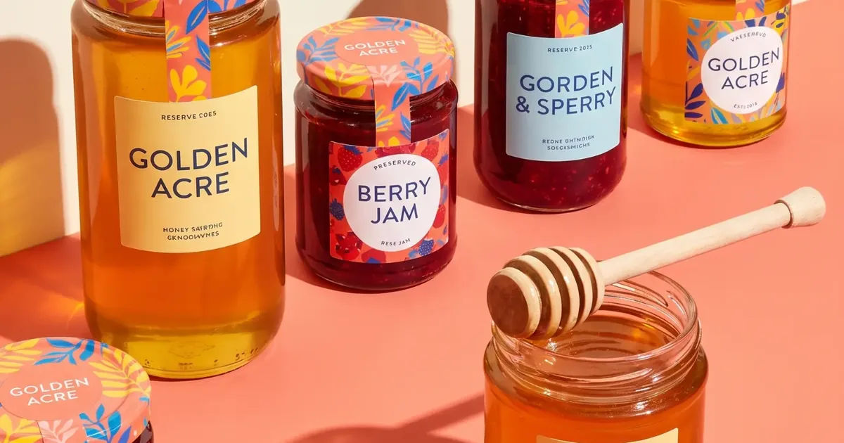 Custom printed jar labels in several sizes and shapes