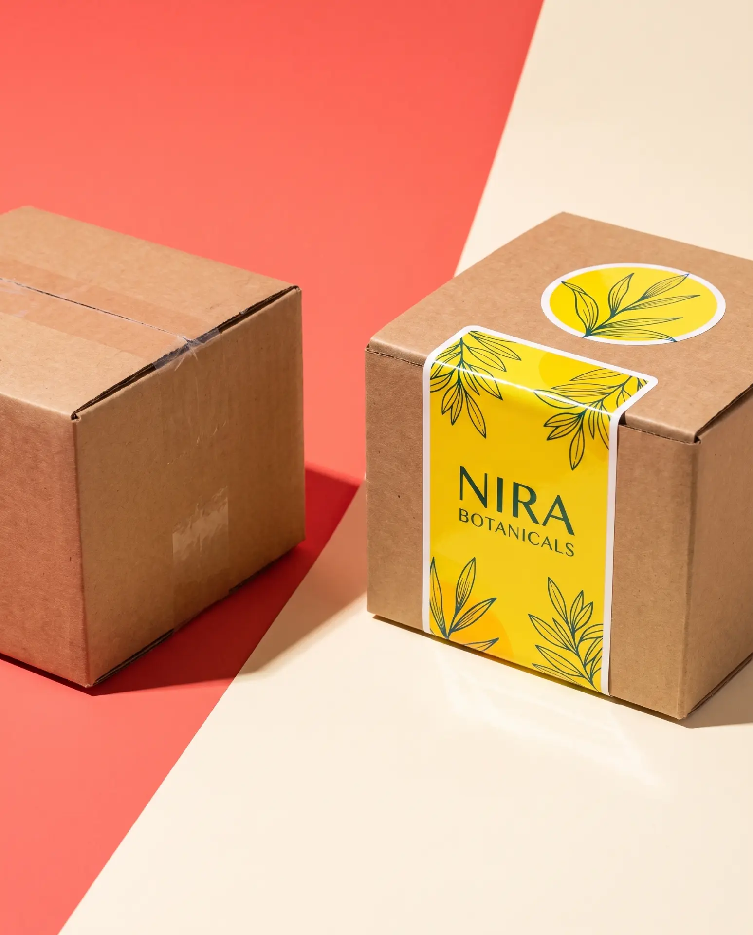 Custom labels on product packaging boxes