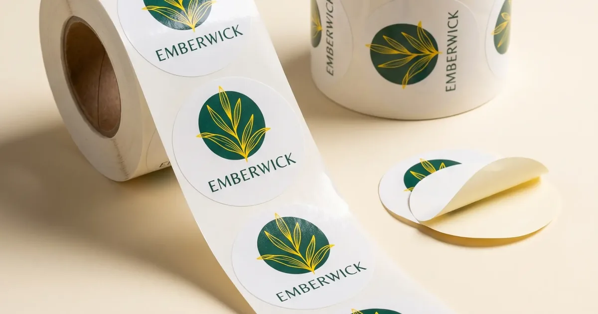 Bulk custom product labels supplied on printed rolls